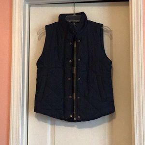 Navy denim puffy vest, size small